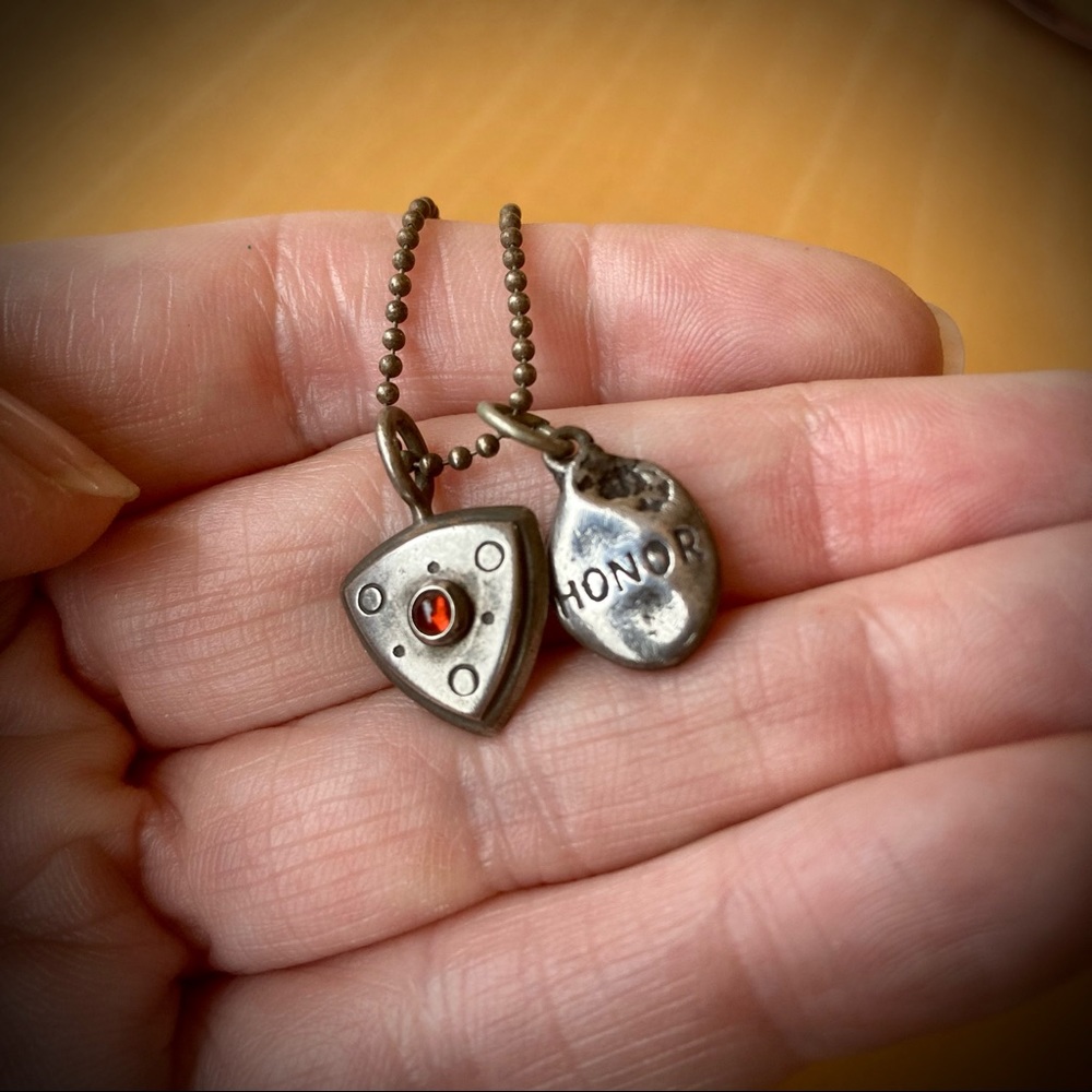 Sterling Garnet Honor Necklace
